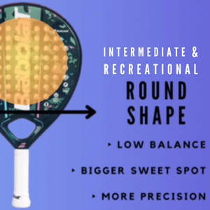 Intermediate and Recreational Padel Rackets - Round Shape